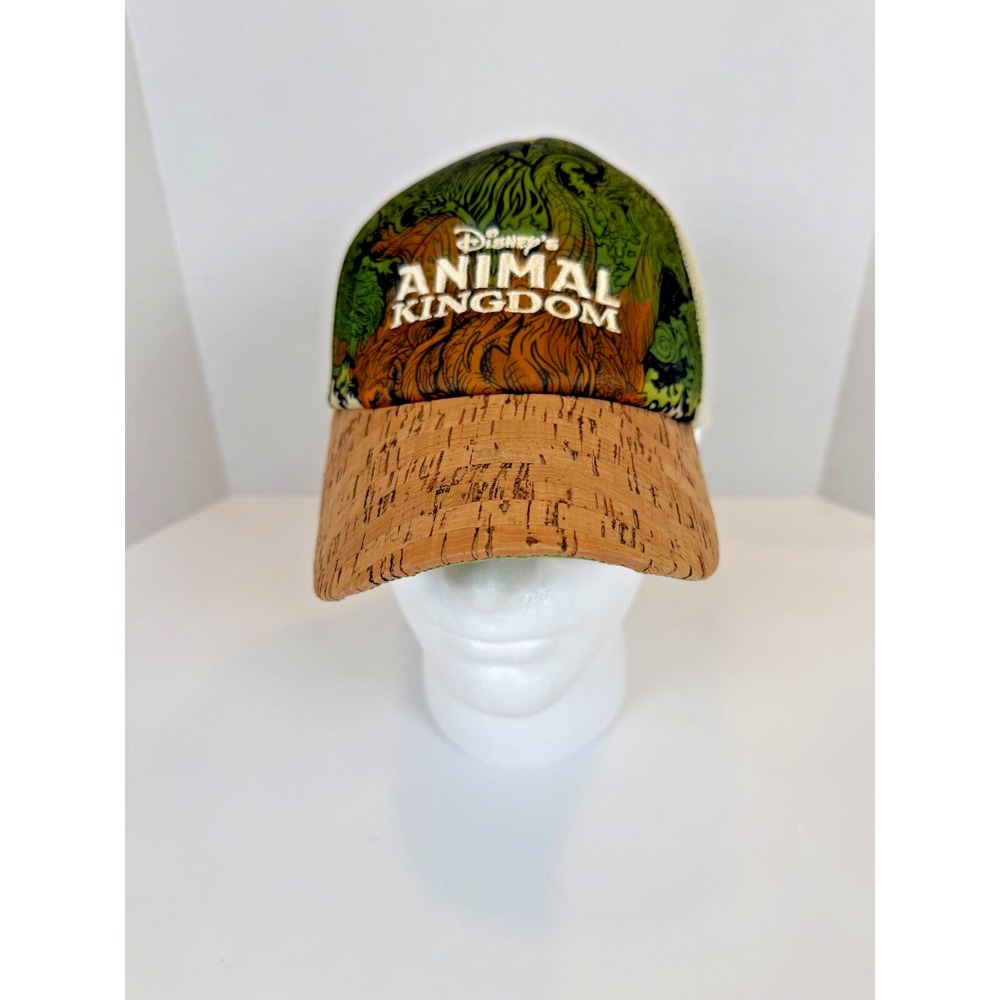 Disney's Animal Kingdom Wild About‎ Adventure Adult Mesh Snapback Hat Cork Bill